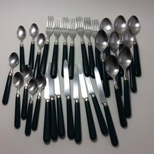 Villeroy & Boch 31-tlg. Besteck vintage für 7-8 Personen Griff grün