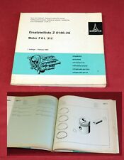 Deutz Motor F 6 L 312 Ersatzteilliste 6 Zylinder luftgekühlt , 135 PS Magirus