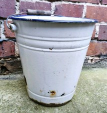 alter Emaileimer PFLANZKÜBEL