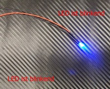 LED 3 mm BLAU gefärbt BLINKEND 6-12V einbaufertig Beleuchtung Auto Polizei THW