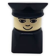 Lego Duplo Polizist Schwarzer Sockel 522 Dupfig035 Figur 1977 Polizei Station