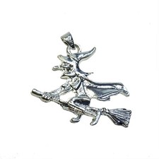 Hexe - witch - sorcière - bruja  Anhänger aus 925 Silber