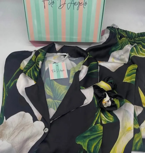 Damen pyjama offen vorne satin - pyjama,