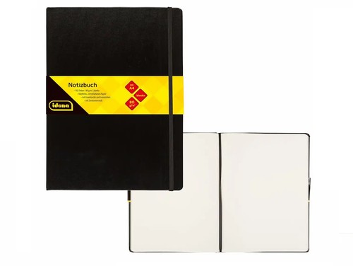Notizbuch schwarz blanko - notizbuch,
