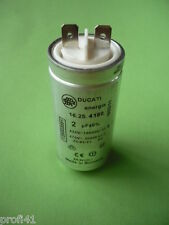 Kondensator Anlaufkondensator Ducati 16.25.4180 2uF 2µF AEG Electrolux Privileg