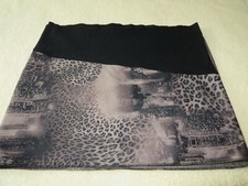 Schal, Handarbeit, zwei verlaufende Stoffbahnen, schwarz/braun, 160 x 33 cm