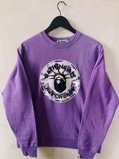 Bape A Bathing Ape New York Store Logo Rundhals lila