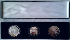 MIBRAG Medaillenset im Etuis bestehend aus 3 Medaillen, siehe Fotos