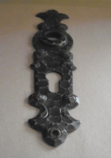 PZ  Langschild  schwarz gehämmert Antik Türe Vintage Schmiedeeisen Zimmertüre