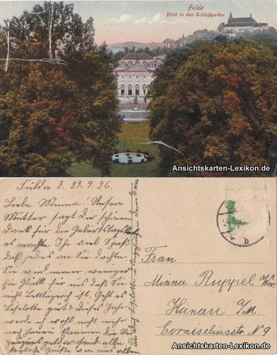 Ansichtskarte fulda blick - fulda, in