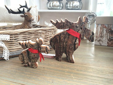 Natur Deko Tier Figur 2er Set