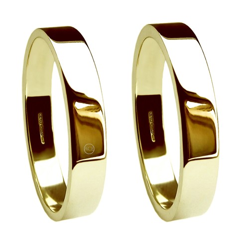 6mm 9ct gelbgold flaches - gelbgold,