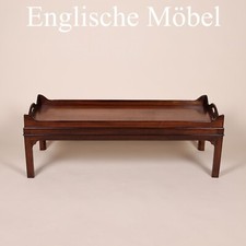 Englische Möbel Regency Mahagoni Couchtisch Sofatisch Tisch Tablett u Griffe UK