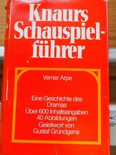382336 Verner Arpe KNAURS SCHAUSPIELFÜHRER Droemer Knaur Eine Geschichte des