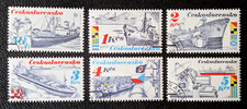 TSCHECHOSLOWAKEI 1989 Mi2994-9 Fracht- Tank- Containerschiffe Satz Stamp used