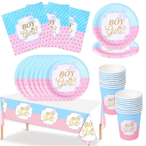 Geschirrset baby shower - geschirrset, 16
