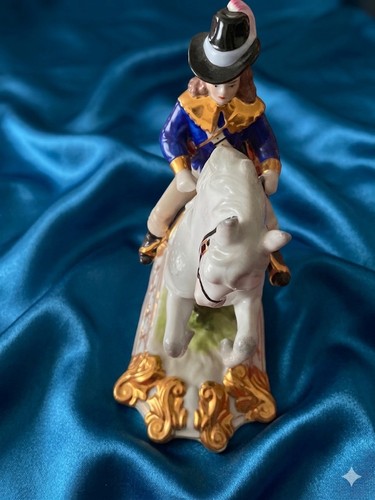 Neundorf porzellanfigur reiter - porzellanfigur,