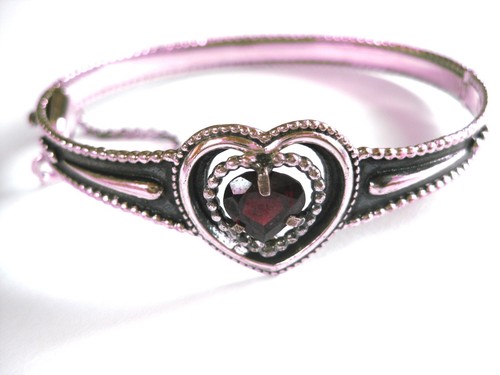Armreif silber 835 mit granat - armreif,