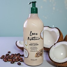 Oriflame Love Nature XXL Nourishing Körper Creme Kakao Butter Kokosnuss Öl Pumpe