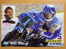 Toni Mang Original Autogramm handsigniert Motorrad Rennfahrer Deutschland WM 250