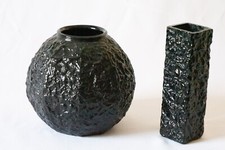 2 Blumenvasen, mundgeblasen