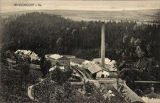 Ak Witzschdorf Gornau im Erzgebirge, Gesamtansicht, Fabrik - 11235904