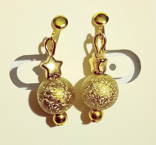 Ohrclips clips goldf rund - ohrclips,