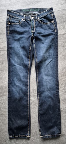 Dark blue used jeans - dark, mit