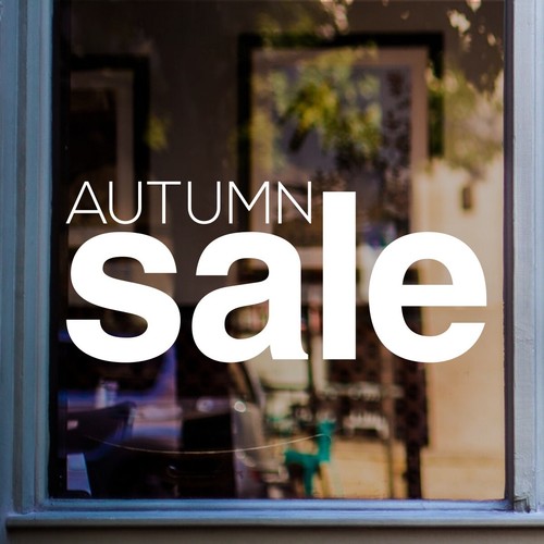 Herbstverkauf schaufenster - herbstverkauf,
