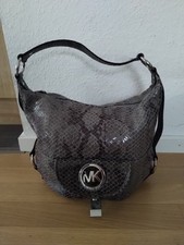 Michael Kors Leder Handtasche, Grau, Schlangenmuster