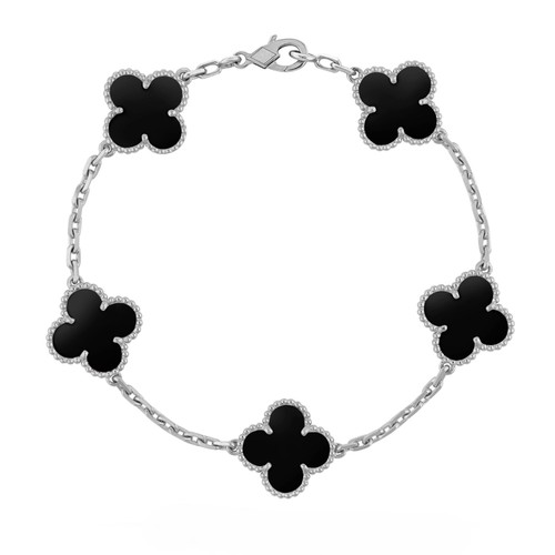 Kleeblatt armband silber - in,