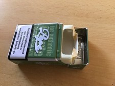 Blechschachtel , Zigarettenbox , " Pepe " , grün , 1Stück , mit Papier, leer