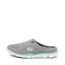 Skechers Damen Go Walk Lite Clog Grau Synthetik/Textil Leicht Pantoletten EU 36
