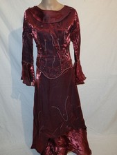 außergewöhnliches, zweiteiliges Abendkleid, Ballkleid Fiore 2 ca. 36 weinrot