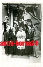 AK Reigersfeld Primiz 1933 Studentika Burschenschaft Fahne Birawa Schlesien B90