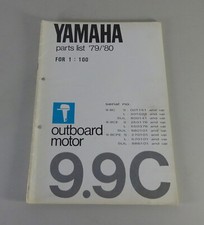 Teilekatalog / Parts List Yamaha Außenborder 9.9C Modell '79/80 Stand 09/1979