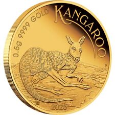 Gold Känguru 0,5 g PP - Mini Roo 2025 - Perth Mint - Geschenk / Blisterkarte