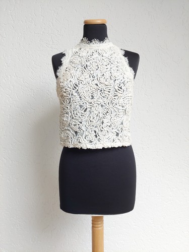 Creme weiß spitze sommer top - sommer,