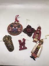 Weihnacht Baumschmuck - Wachs - Antik, 6 Stk Verschiedene Vintage