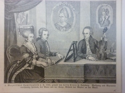 Orig holzstich mozart - orig.,