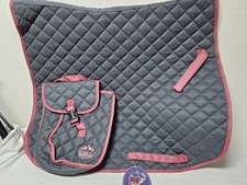 Wanderreit-Schabracke Warmblut grau-rosa /mit Tasche HarrysHorse / unbenutzt OVP