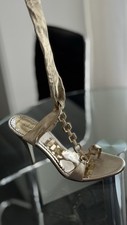 Alisha High Heels Gold Gr. 39 – Neu – Made in Italy – Luxus Sandaletten