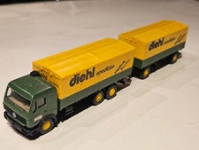 Wiking Sondermodell MB Planen Hängerzug diehl Spedition grün 1:87 /4