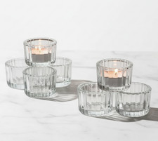 12er Set Glas Teelichthalter