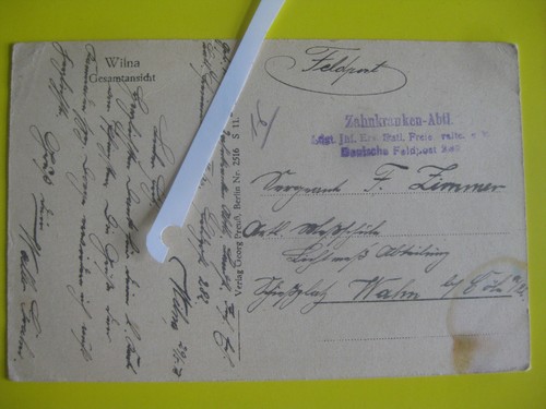 Alte feldpost postkarte wilna - postkarte,