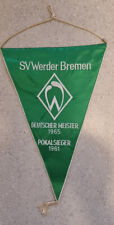 SV WERDER BREMEN Wimpel DEUTSCHER MEISTER 1965; POKALSIEGER 1961, Seide bestickt