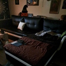 Schwarz Weiß Couch mit