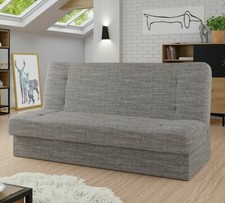 Sofa Zelka Polstercouch Schlafsofa Polstergarnitur Schlaffunktion Bettkasten M24