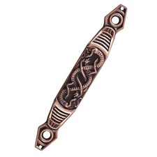 Riemendurchzug f. Wikinger-Schwertscheide, Kl. Schlangen, Bronze Schwert Riemen