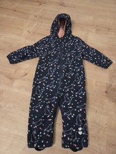 Kinder Mädchen Matschanzug Blau Mit Robbenmuster Größe 86